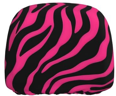 BROLEO Zebra Tiger Leopard rosa Bild Qualität Auto Kopfstützenbezug 1 Stück bequem elastisch Autozubehör