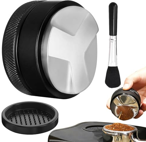PRZRAO Distributore di caffè, 58 mm Livellatore Espresso, Strumento per Livellare Il caffè Macinato, Strumento di Distribuzione Livellatore caffè Espresso per la Casa DIY Cafe