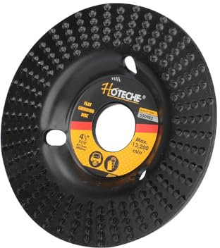 Hoteche Disco di fresa da 115 mm per smerigliatrice angolare con foro da 22 mm e spessore del corpo di 3 mm, ideale per legno e non metallo, pulizia e modellatura rapidi per levigatrice angolare