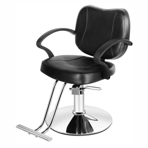Friseurstuhl, Salonstuhl für Styling, Schwerlast-hydraulischer Pumpen-Stuhl, Einstellbarer hydraulischer Stuhl für Friseure Damen und Herren