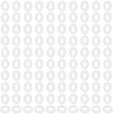 PATIKIL Rondelle piatte in nylon M3, 120 pezzi, diametro interno 3 mm, diametro esterno 7 mm, spessore 1 mm, guarnizioni distanziali piatte e rotonde, ricambio per bulloni di fissaggio per tubi