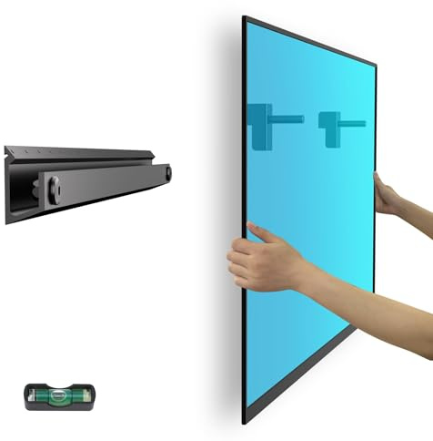Studless - Supporto da parete per TV da 22-55 pollici, fino a 45 kg, supporto da parete per parete in cartongesso, VESA max 400 x 400 mm, senza foratura, semplice (nero)