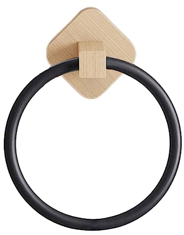 Asciugamano da bagno in legno di alluminio adesivo porta asciugamani a parete corrimano per cucina bagno resistente ai graffi gancio elegante supporto contemporaneo flessibile