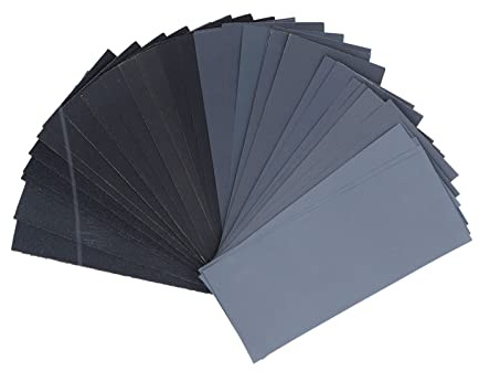14 sábanas de 120 a 3000 gritos de, papel de lija, papel de lija de resistencia al agua para metal de madera, lijado seco o húmedo (Conjunto de 42 piezas)