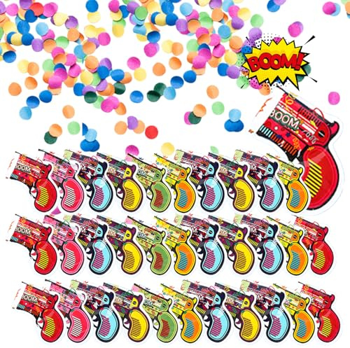 30 Pack Party Poppers, Confetti Cannons for Weddings, Birthdays, Celebrations, Random Styles, Fun Decoration for Events, Carnivals, Anniversary, Valentine's Day, New Years, Party Supplies,Halloween