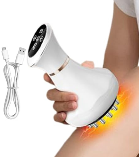 Masajeador Eléctrico Aparato de Masaje de Mano Inalámbrico con Calor | Aparato De Masaje Manual Para La Relajación Espalda, Cuello, Hombros, Brazos, Piernas Y Abdomen Para Hombres Y Mujeres