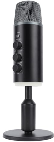 Yctze Microphone de Jeu USB Haute Performance avec Volume, Fonction, Lumières RVB et Prise de Son Claire Podcasting et Streaming sur PC – Condensateur de qualité Studio avec Carte Son HiFi