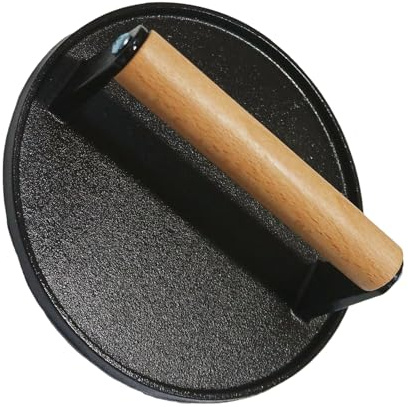 Prensa Para Hamburguesas Accesorio Ergonómico Antideslizante Para Plancha | Prensa De Metal Resistente Para Hamburguesas Crujientes Accesorio Plancha Para Jardín, Camping Y Smash Burger