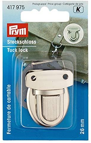 Prym 417975 Steckschloss 26 mm silberfarbig, Silber