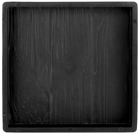 @tec Betonform Schalungsform Gießform Plastikformen für Beton, Terrassenplatte, Trittsteinplatte, Gehwegplatte, Trittstein | Holzoptik | Bodenplatten selber machen | DIY Beton (30 x 30 x 3 cm)