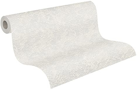 A.S. Création überstreichbare Vliestapete Meistervlies Tapete 25,00 m x 1,06 m weiß Made in Germany 145215 1452-15