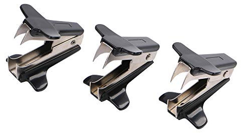 3 Stück Heftklammerentferner – Büro Heftklammer Entferner Set, ergonomisch & langlebig, ideal für Schule, Büro und Haushalt (Schwarz)