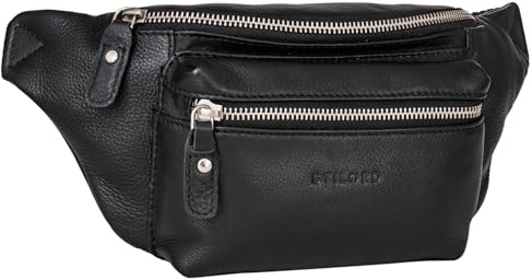 STILORD Portland Gürteltasche Leder Vintage Bauchtasche Hüfttasche oder Brusttasche für Kamera Jogging Reise Festival Sport Echtleder Farbe:Milano - braun