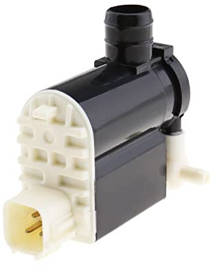 ECSiNG Vehicle Windshield Washer Pump 98510-2L100 3-Pin Connector Twin Outlet Compatible with Hyundai Santa Fe Coupe Accent Kia Cee'D Soul Replacement Part