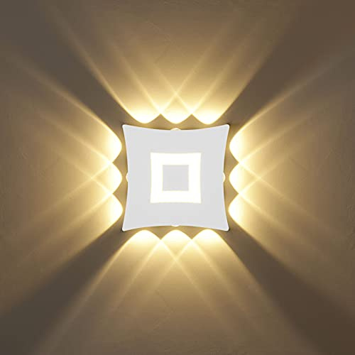 KAWELL 18W Modern Wandlampe LED Wandleuchte Up Down LED Wandbeleuchtung | Wasserdicht IP65, Aluminium, Innen Außen, für Badezimmer Schlafzimmer Wohnzimmer Treppen Flur Korridor Eingang