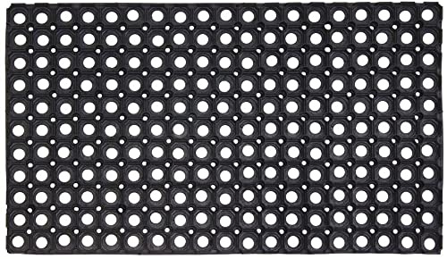 VL Rubber Door Mat 50x100cm – Textured Drainage Door Mats Outdoor with Quick-Dry Channels – Multi-Purpose Outdoor Mat for Entryway, Garden, Mudroom, Shed or Porch (Pack of 1)