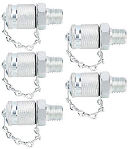 5 teiliges Hydraulikdruckprüfset, Hydraulische Prüfkupplung mit Gewindeverbindung, Hydraulischer Prüfadapter für Baggerbaumaschinen(ZG1/4)