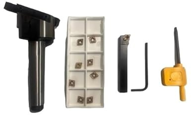 2 DIA MT3 FLY CUTTER TOOL WITH INDEXABLE TOOL & 10 NOS CCMT INSERTS - MACHINE TOOLING 3MT SHANK