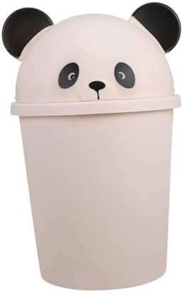 HOOTNEE Panda-mülleimer Mit Deckel Großes Fassungsvermögen Cartoon-design Für Zuhause Büro Und Schlafzimmer