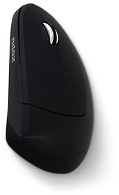 Nilox NXMOWI3014 Mouse Verticale Wireless, Mouse Ergonomicocon Selettore DPI fino a 1600 DPI, 6 Pulsanti e Sensore Ottico, Compatibile con Windows/Linux/Mac