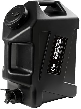 SISKEYCOOC 12L Tragbare Wasserkanister mit Hahn, BPA freie Wasserbehälter, Grüner Wassertank, Wasserauslauf, Multifunktions-Wasserbehälter für Camping, Outdoor, Notfalltransport