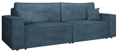 Mirjan24 Schlafsofa mit 2 Bettkasten Kobaro Cord, Couch mit Schlaffunktion, 3 Sitzer Sofa, Bettsofa Polstersofa Couchgarnitur (Poso 05)