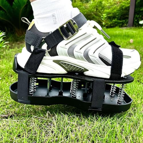 FUIEJIOEI Los zapatos aireadores de césped revitalizan sin esfuerzo tu césped, herramienta aireadora de césped, seguro para hierba, hierro líquido para césped