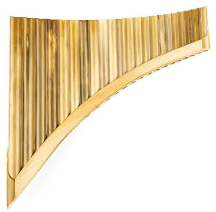 Panflöte aus Bambus Handgemachte Panflöte C-Tonart geflecktes Bambus-Musikinstrumente Handgemachte Panflöten Holzblasinstrument 22 Pfeifen(Right)