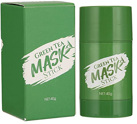 Tiefen Reinigende Poren-Gesichts Masken Stick, Grüner Tee Befeuchtet Ton Masken Stab Reinigungs-Ton-Stick 40g für Alle Hauttypen