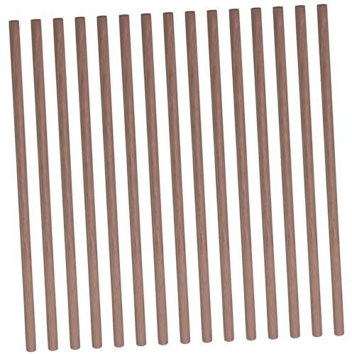 NUOBESTY 24pcs Black Walnut Wood Dowels 10mm Diameter x 30cm Length Unfinished Wooden Rods for DIY Crafting and Woodworking Projects