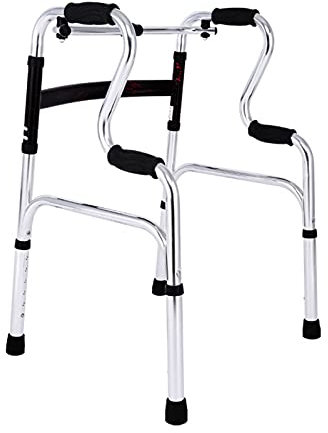 MRKU Gehgestell, Faltbarer Rollator-Gehgestell, Medizinische Hilfe für Behinderte, Höhenverstellbar, Steh-Toilettengestell