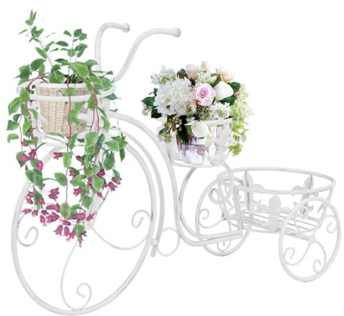 LLEZKBR Furniture Select-Plant Support en forme de vélo en métal Style vintage