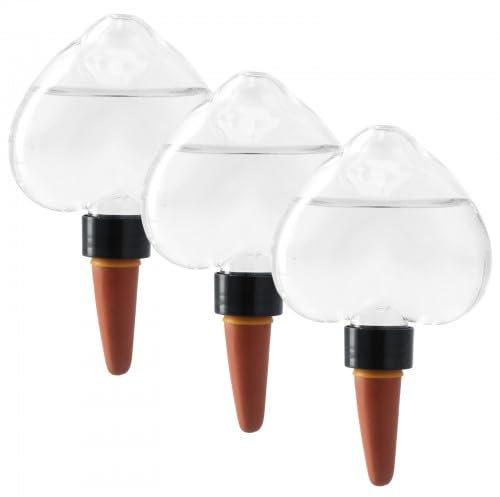 Irrigazione a Goccia per Vasi, 200ml Set Irrigazione Goccia Automatica, 3 Pezzi Sfere da Irrigazione a Goccia, Innaffiare Piante in Vacanza per Vasi e Piante, Fiori e Bonsai (B)