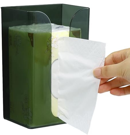 SVCEQZE Scatola cosmetica da parete, 19 x 12 x 8,5 cm, porta fazzoletti da parete, supporto da parete rettangolare, per bagno, cucina, WC