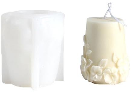 Moules cylindriques en silicone en forme de fleur de vigne en relief pour résine époxy, moules à savon, fondant, chocolat