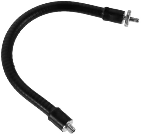 BAZEITFLOW Metall Verlängerungsstab zu Gewinde Flexibler Mikrofonhalter aus Metall Biegsam Verstellbar für Telefonhalterung Studio Live Streaming Recording