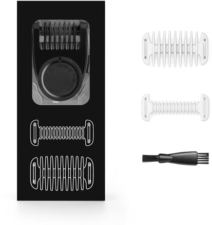 14-in-1 Adjustable Guards Comb Compatible with O Blade QP2724 QP2834 QP25XX QP26XX, Lengths from 0.4-10mm, with Skin Protector, Body Comb for Hybrid Electric Trimmer Attachments