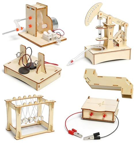 Kit de Construcción Científica, OctBird 6 Sets de Montaje y Experimentos, Montaje Electronico Kit Experimentos Juego de Electrónico Proyectos, Física Práctica, Science Kits Eléctrico DIY