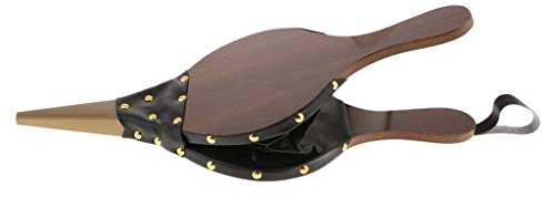 OIFAODAO, Trä öppen spisbälg Luftfläkt Handeldbälg for Camping BBQ Grill ，Manuell bälg(M)