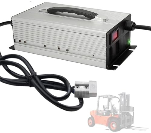 WLEJSL Caricabatterie Rapido Intelligente, Caricabatteria Carrelli Elevatori 12V 50A con Display LCD, Connettore Anderson 50A/120A/175A/350A per Carrelli Elevatori Elettrici, Auto Elettriche,350A