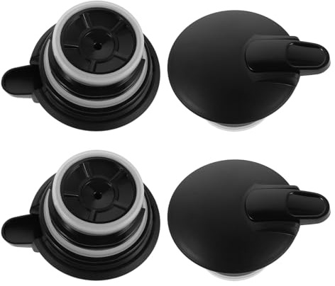 Ciieeo 4pcs Black Coffee Carafe Lid Replacement for Teapot Jug and Coffee Maker, Heat-Resistant Pp Material with Thermal Insulation and Easy Cleaning, for Home and Office Use