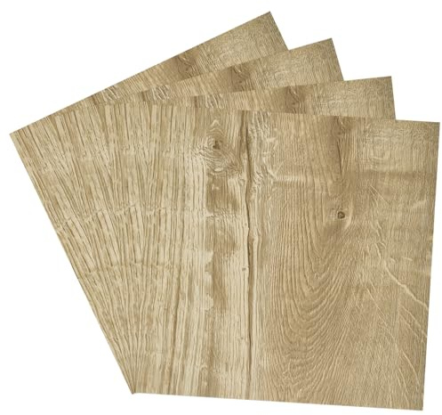 INMOZATA 30.48x30.48cm Flooring Tiles Self Adhesive,30Pcs/2.787㎡ Wood Effect Stick on Flooring, Waterproof Peel and Stick flooring for Kitchen Bedroom Living Room (Wood Effect)