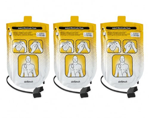 Medideal Defibtech Lifeline AED Adult Defibrillator Pads, Pack of 3