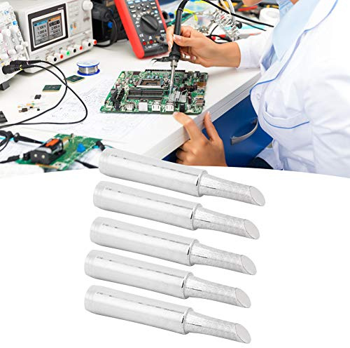 OEBUAFI Puntas de Soldador sin Plomo, 5 Piezas, Herramientas de Soldadura Duraderas para Electrónica Pequeña y Placas de Circuito, 200-480 ℃
