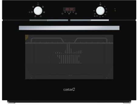 CATA MD 5007 BK Horno Compacto Multifunción Integrable 45 cm, 44 L, 7 Funciones, Temporizador Electrónico, Cristal Negro, Clase A