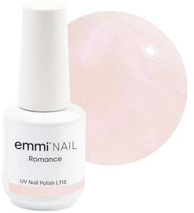 Emmi Nail Lack I LED UV Nagellack I 28 Tage Halt I Langer Glanz & hohe Deckkraft I Stoßfester Lack Nagellack I Kratzfest & vegan I 15ml - Romance (leicht Lila, L113)
