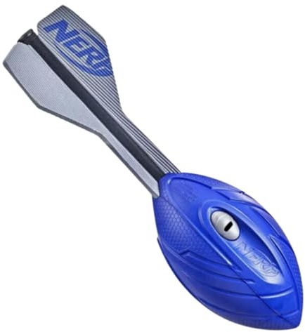 Nerf Vortex Aero Howler, långdistans kastande skum fotboll, inbyggt visselpipa ljud, mjukt grepp, blå