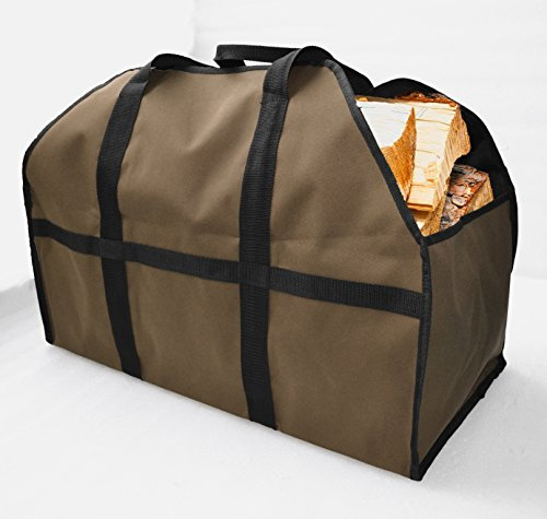 LYYS Tragbare Kaminholz-Tasche, für Kaminholz/Kaminholz 24''x12''x10'' Khaki
