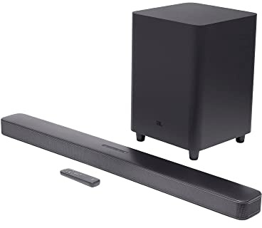 JBL Bar 5.1 - Soundbar with Built-in Virtual Surround, 4K and 10 Wireless Subwoofer (JBL2GBAR51IMBLKAM), Black