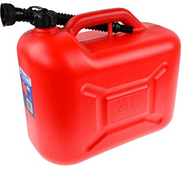 GEKO Kunststoffkanister mit Ausgießer für Kraftstoff, Öl, Wasser 20L mit Attest Kraftstoffkanister Wasserkanister